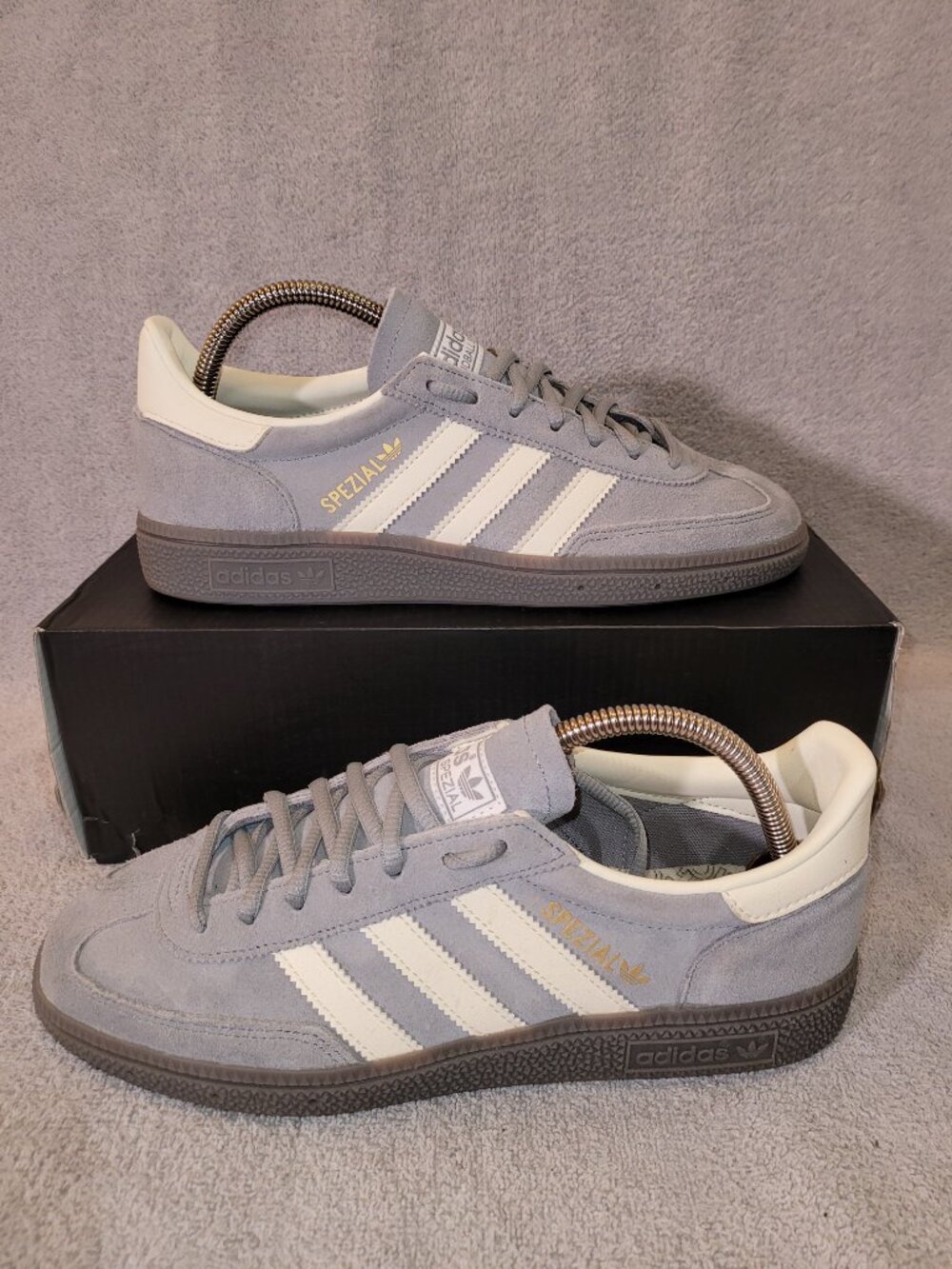 Adidas Spezial Men's Size 7.5 Grey White Gum Sole Sneakers JI4486 (#2227)